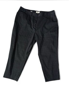 Black with white polka dot pants #polkadot #Talbots 18W